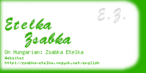 etelka zsabka business card